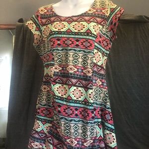 Size large mini geo dress